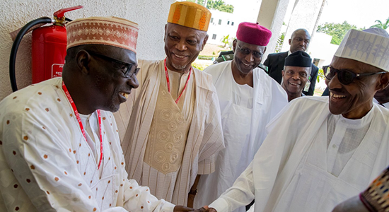 Buhari Meets Leaders of APC, PDP