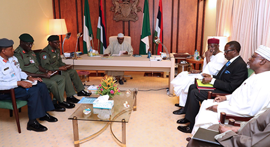 President Buhari Meets Security Chiefs