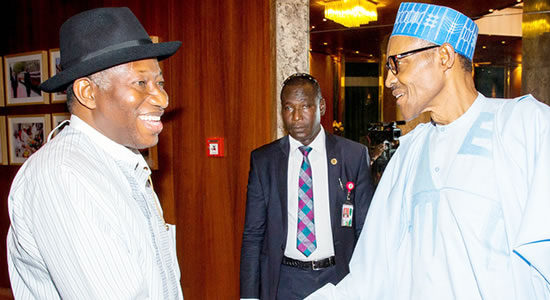 Jonathan In Closed Door Meeting With Buhari 