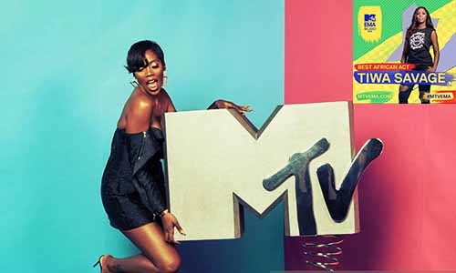 Tiwa Savage Beats Davido Others, To Bag MTV Best African Act